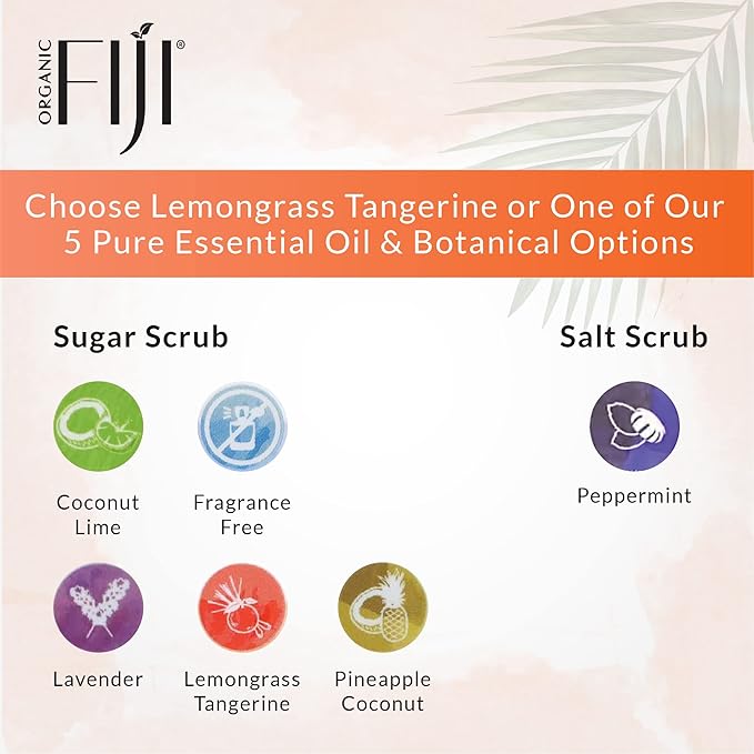 Whole Body Scrub - Infused with Coconut Oil, Exfoliating Sugar Scrub for Smooth and Soft Skin, Exfoliates & Restores Skin's Natural Biosphere, Lemongrass Tangerine 20 oz