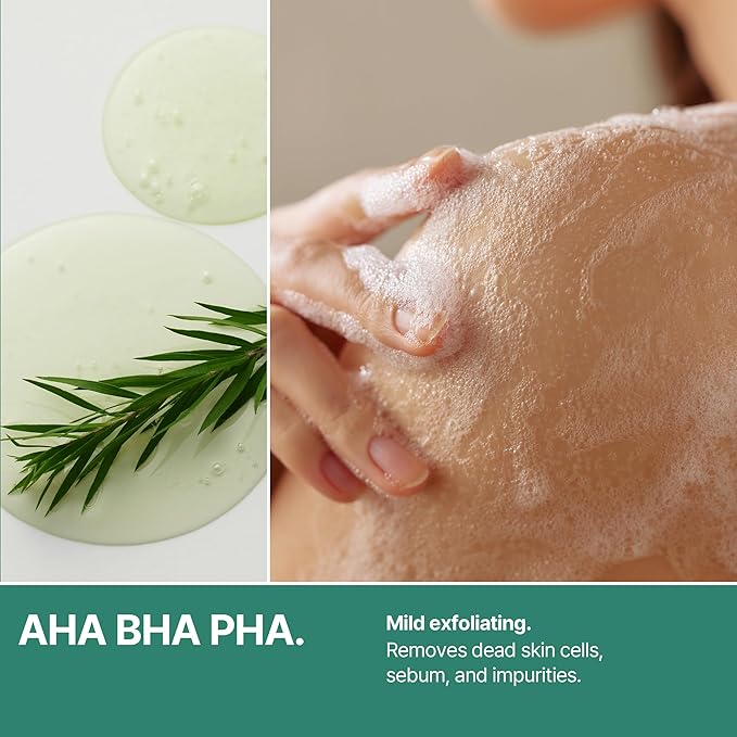 SOME BY MI AHA BHA PHA 30 Days Miracle Acne Clear Body Cleanser - 13.5oz, 400ml - Daily Exfoliating Tea Tree Acne Body Wash with Salicylic Acid - Deep Cleanses Sebum and Impurities - Korean Skin Care