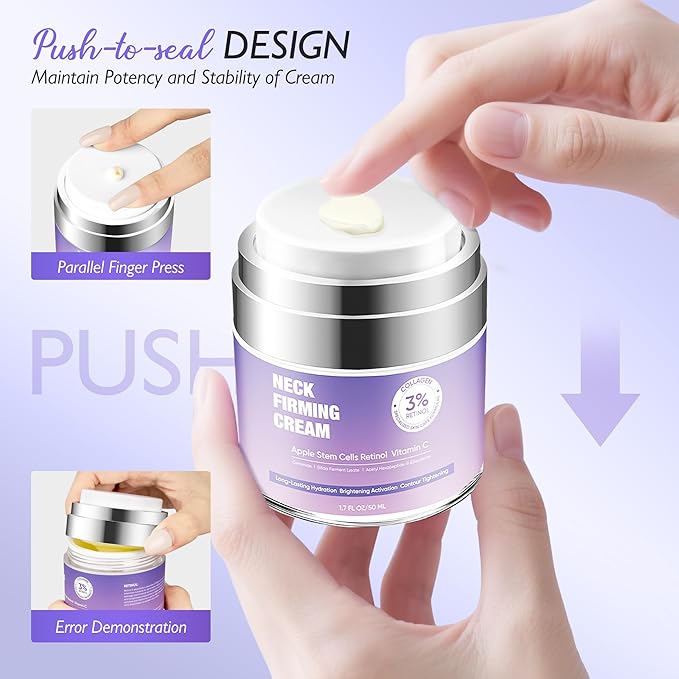 BLAUSE Neck Firming Cream, Retinol Cream for Face with Collagen and Hyaluronic Acid, Neck Creams for Tightening and Firming for Man & Women, 1.7 Fl oz Crepey Skin Creams for Face and Neck (2pcs)