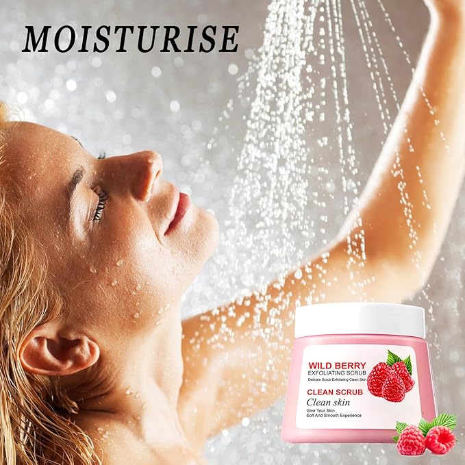 Premium Body Scrub to Exfoliate & Moisturize Skin,Deep Cleansing Body Exfoliator Scrub for Men & Women,Long Lasting Hydrating Smooth exfoliating Body Salt Scrub for All Skin Types C