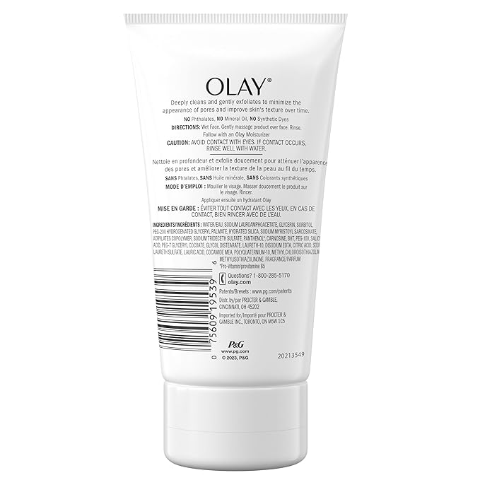Olay Regenerist Detoxifying Pore Scrub Facial Cleanser, 5 Fl Oz