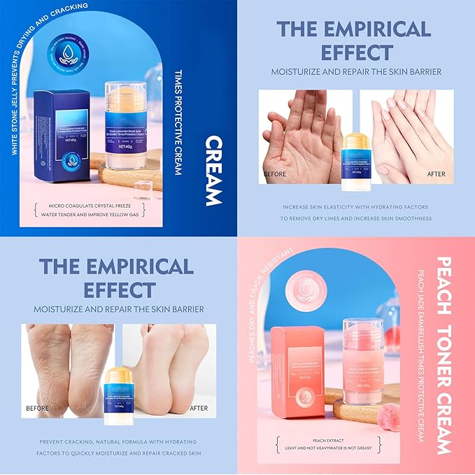 XIRUJNFD Crack Feet Prevention Stick, Foot Care Cream Cracked Feet, Remove Dead Skin, Moisturizing Smooth Foot Balm Stick For Dry Cracked Feets (Pink*2)