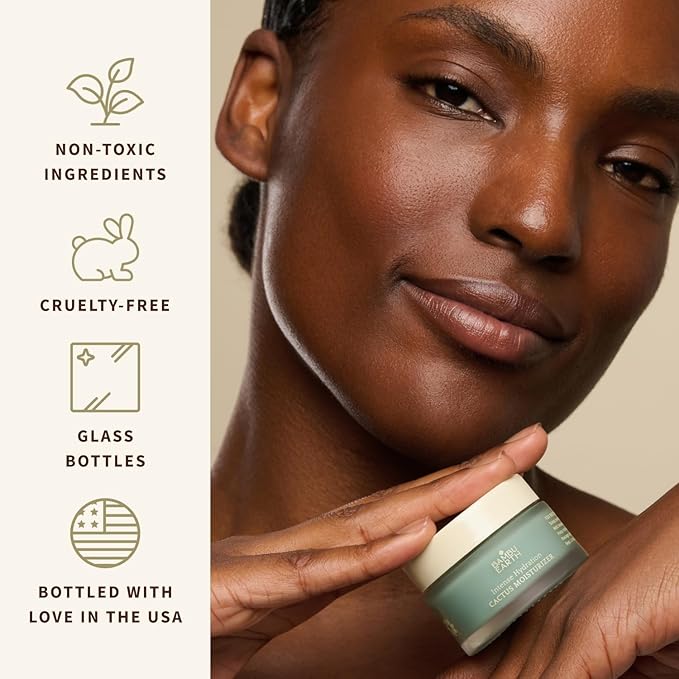 BAMBU EARTH Intense Hydration Cactus Face Moisturizer - Deeply Hydrate with Pressed Serum Formula - Skincare to Soften Texture, Balanced Complexion for Healthy-Looking Glow - .14 oz net wt.