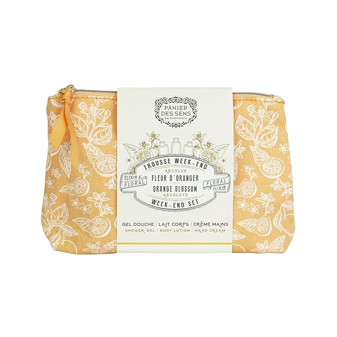 Panier des Sens β Orange Blossom Set for Women β Body Lotion + Shower Gel + Hand Cream - Birthday Gift for Her - Body Care Kit with 96% Natural Ingredients β Self Care Gifts for women