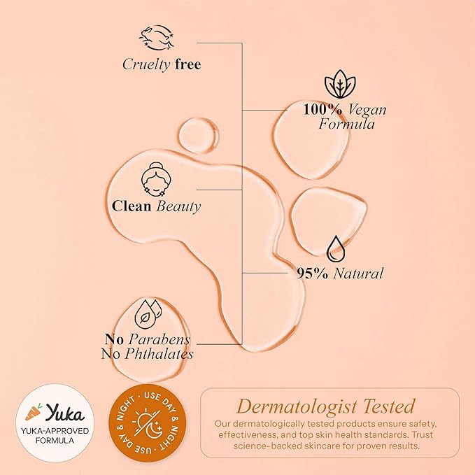 Face Serum with Vitamin C & E โ Dermatologist Tested Korean Formula for Dark Spots, Wrinkles & Fine Lines โ Brightening & Hydrating Anti-Aging โ Smooth, Radiant Skin โ 2-Pack, 2 Fl. Oz