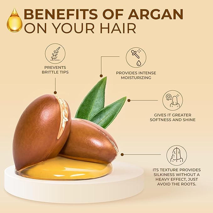 naissant Elixir Argan Oil Hair Treatment | Frizz Control, Heat and UV Protection for Color Treated and Natural Hair | Nourishes, Repairs, and Softens | Increases Shine and Color Vibrancy (4 FlOz)
