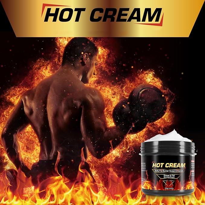Hot Sweat Cream β Natural Workout Enhancer for Muscle Warm-Up & Skin Tightening β Supports Sweat & Circulation β for Women & Men β Belly, Thighs, Arms, 4fl.oz