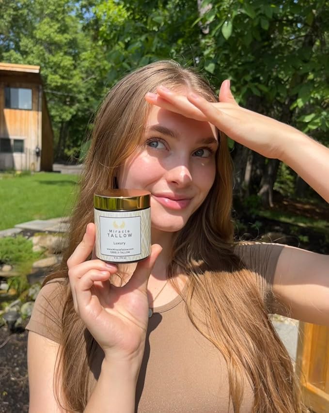 Natural Nourishing Tallow Balm for Skin Care - Handcrafted for Dry Skin - Organic Grassfed Beef Tallow - Perfect for Sensitive Skin - Hydrating & Healing (Premium)