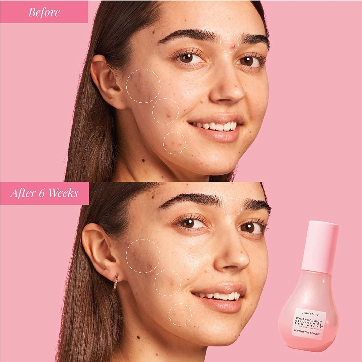 Watermelon Niacinamide Dew Drops - Brightening, Plumping Hydrating Face Serum, Makeup Primer + Liquid Highlighter with Hyaluronic Acid - Dewy & Glowing Korean Skin Care (40Ml)