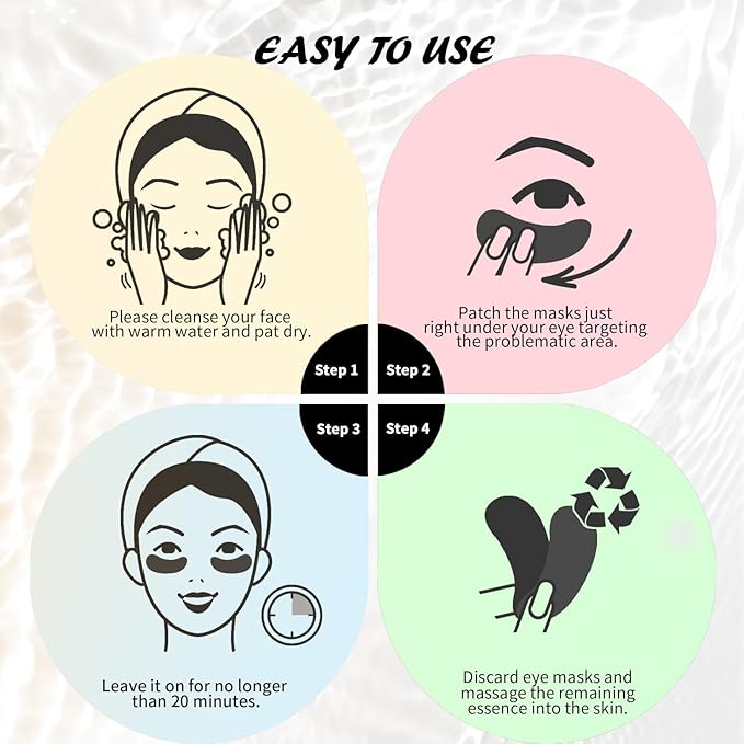 Under Eye Patches Variety Pack (8 Pairs), Eye Masks for Dark Circles Puffy Eyes Undereye Bags With 8 Colors (1 Pairs/Color), Vegan Eye Skin Care Set for Bachelorette Party Favors