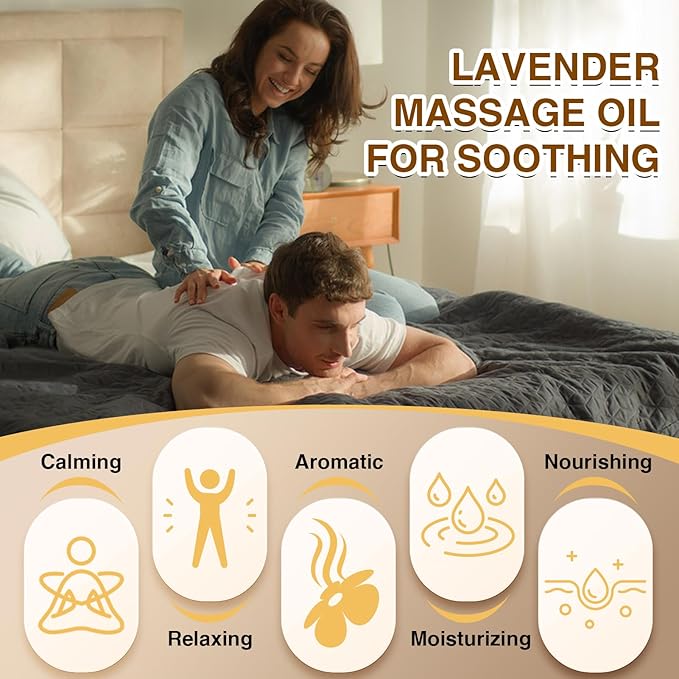 2 Pack Body Massage Oil for Massage Therapy, Sore Muscle Arnica Oil & Lavender Massage Oil for Pain Relief, Massage Relaxing Oil for Calming, Soothes Joints & Muscle, Spa Gift for Him Her
