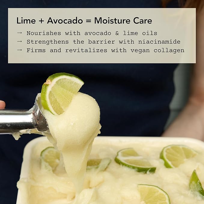 Whipped Korean Skincare Face Wash, Extra Deep Moisturizing Vegan Cream Facial Cleanser for Dry Skin with Niacinamide, Hyaluronic Acid, Ceramide, Lime & Avocado, Doubles as a Face Mask, 4.5 oz