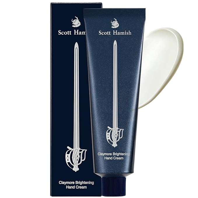 Scott Hamish Claymore Radiance Hand Cream - Hand Moisturizer for Dry, Cracked Hands with Shea Butter & Milk Thistle – Non Greasy Velvet Finish - Bergamot Mandarin and Musky Scent, 1.69oz.