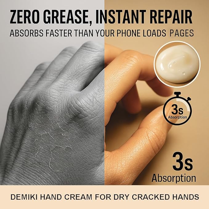 Shea Butter Hand Cream for Dry Cracked Hands | Japanese Skin Care Hand Lotion with Shea Butter, Coconut Oil | Hand Cream for Women | Travel Essentials | Travel Size 50g/1.7fl. oz