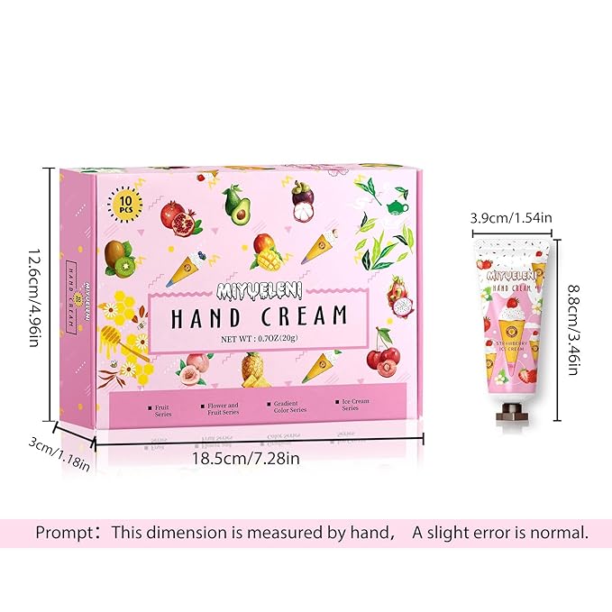 10 Pack Hand Cream Gift Set, Natural Plant Scents Moisturizing Hand Lotion, Gifts for Women, Birthday, Mother's Day, Valentine's Day, Christmas, Thank You Gifts,Travel Size 20ml