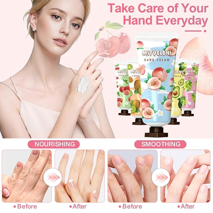 40 Pack Hand Cream Gifts Set, Natural Plant Scents, Moisturizing Hand Lotion Travel Size, Gifts for Women, Birthday, Mother's Day, Valentine's Day, Christmas, Thank You Gifts