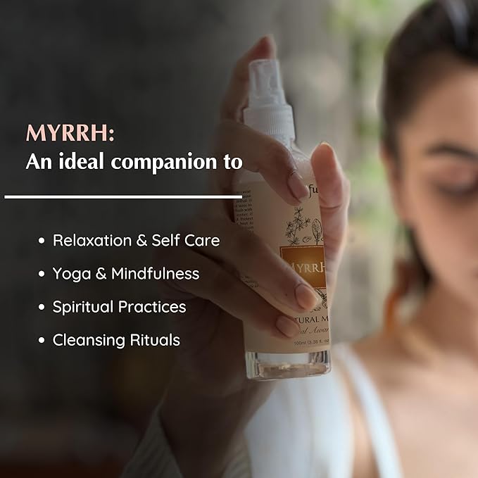 Aromafume Resin Natural Mist Spray 100 ml / 3.3oz | Ideal for Positive Energy, Spirituality & Rituals | Made with Commiphora Myrrha Resin from Somalia | Non-Alcoholic, Non-Toxic & Vegan