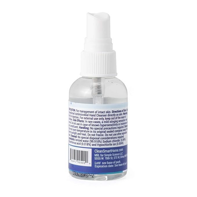 CleanSmart Skin & Hand Cleanser, 2 Ounce Spray Bottle (Pack of 3) Alcohol-Free Safe Cleanser
