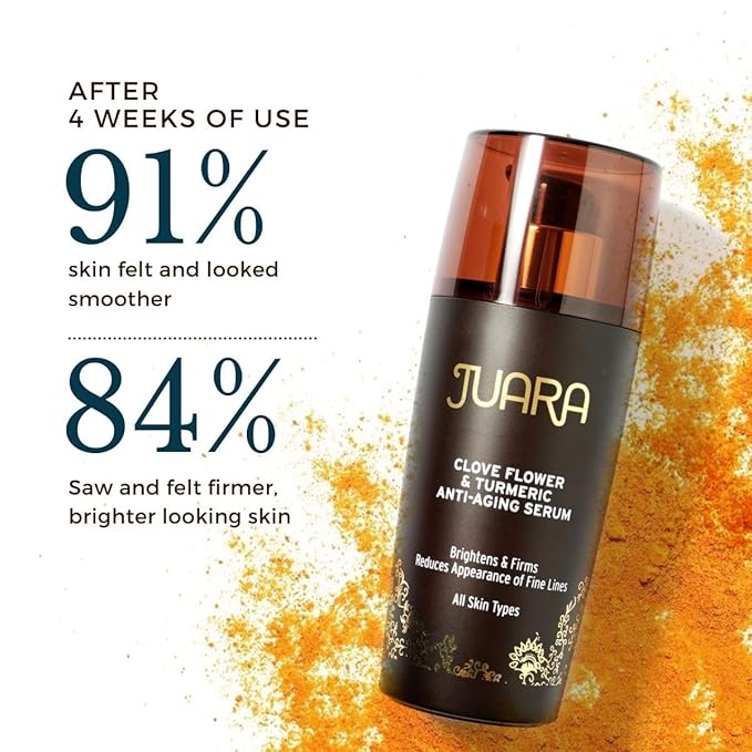 JUARA Anti-Aging Serum – Clove Flower & Turmeric Anti-Aging Serum – Beauty Elixir Made of Superfoods – 100% Vegetarian, Cruelty-Free, Dermatologist-Tested