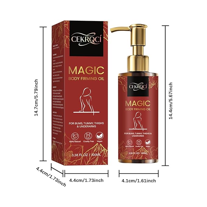 Magic Body Firming Oil,3.38 FL OZ,100% Natural Botanicals Firming Oil,Can Tighten, Moisturize, and Nourish dry Skin,Magical Luxury Female Body Oil is Suitable for Full Body Use (1PC Rose Fragrance)