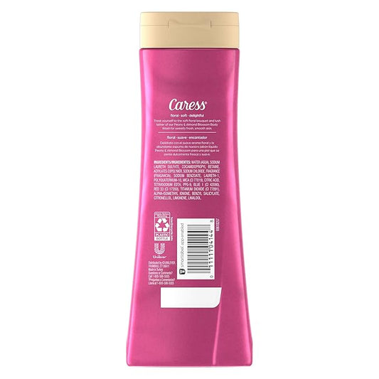 Caress Moisturizing Peony & Almond Blossom Body Wash for Fresh, Smooth Skin, Body Soap to Soothe & Unwind, 20 Fl Oz (Pack of 2)
