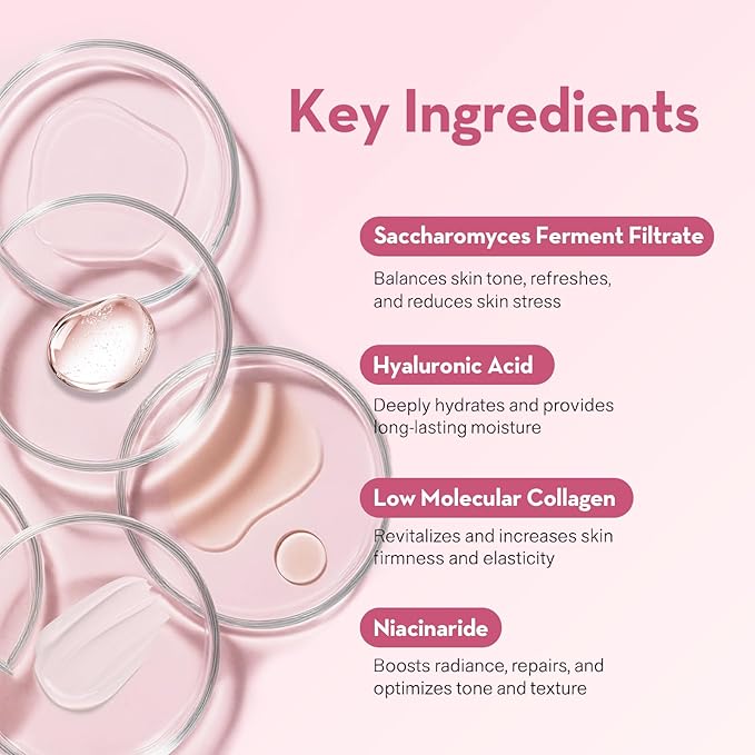 Korean Overnight Collagen Face Mask: 35gx4ea Hydrating Elasticity Lifting Firming, Face Masks Skincare for Glow Glass Skin Beauty, Night Sleep Facial Sheet Mask for Home Travel Women Teens Girls