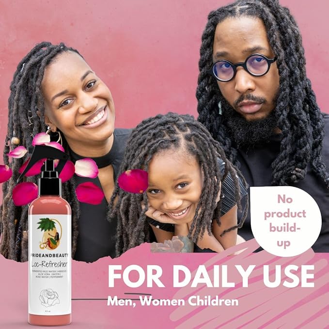 No More Itch Spray, Rose Water For Locs, Dreadlocks Daily Moisturizing Refreshing Spray, Rose Water For Hair, Rosewater and Peppermint Hair Scalp Moisturizer. (12 OUNCES)