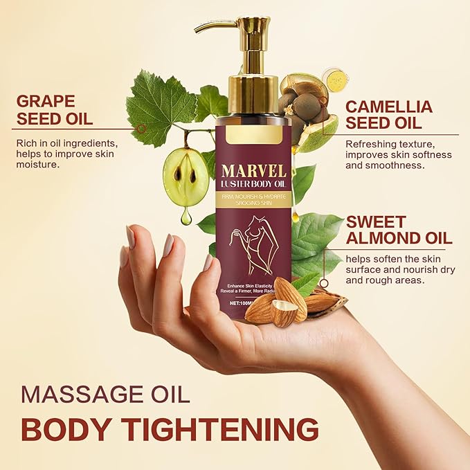 Body Firming Oil, Natural Botanicals Firming O il for Women, Fast-Absorbing with Cactus Extract & Camellia Oil, Vitamin E, Targets Abdomen/Thighs(2PCS)