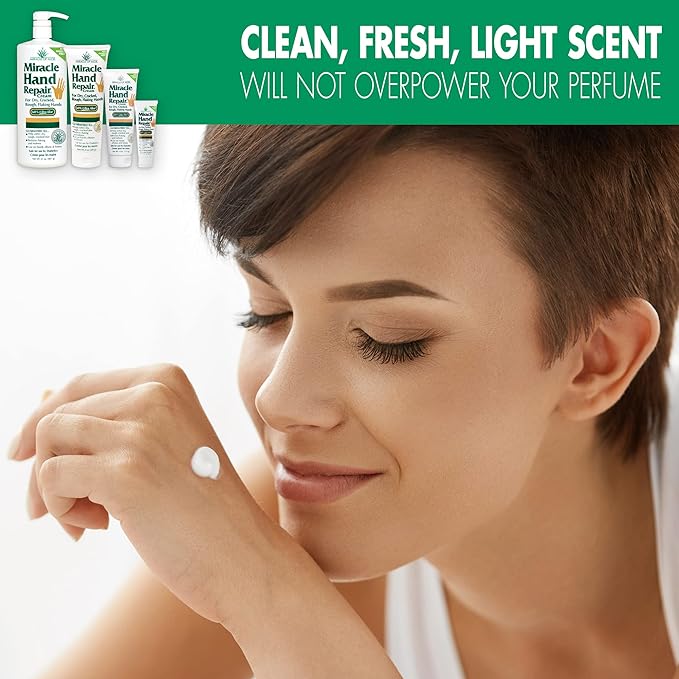 Miracle of Aloe Miracle Hand Repair Cream 32 oz Healing Aloe Vera Lotion for Dry, Cracked Hands with 60% Ultra Aloe Gel - Moisturizes, Softens, and Repairs - Non-Greasy, Lightly Scented