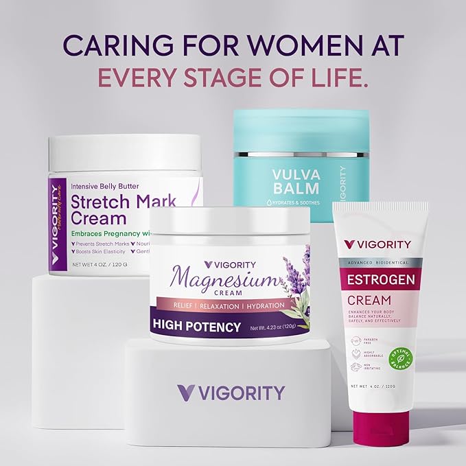 Vigority Magnesium Cream for Sleep: Magnesium Lotion for Leg Cramps - Soothing Magnesium with Lavender, Vitamin E and Shea Butter - Safe for Kids & Pregnant Individuals - 4.23 oz