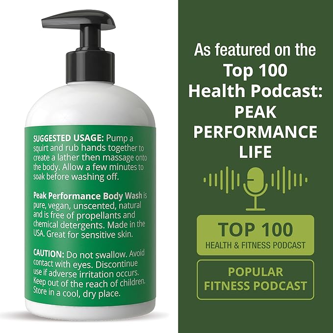 Ultra Pure Unscented Body Wash Made With Organic Ingredients Including Aloe Vera, Olive Oil, Jojoba, Coconut Oil, and Shea Butter. Great For Sensitive Skin. Natural Vegan Body Wash No Toxins