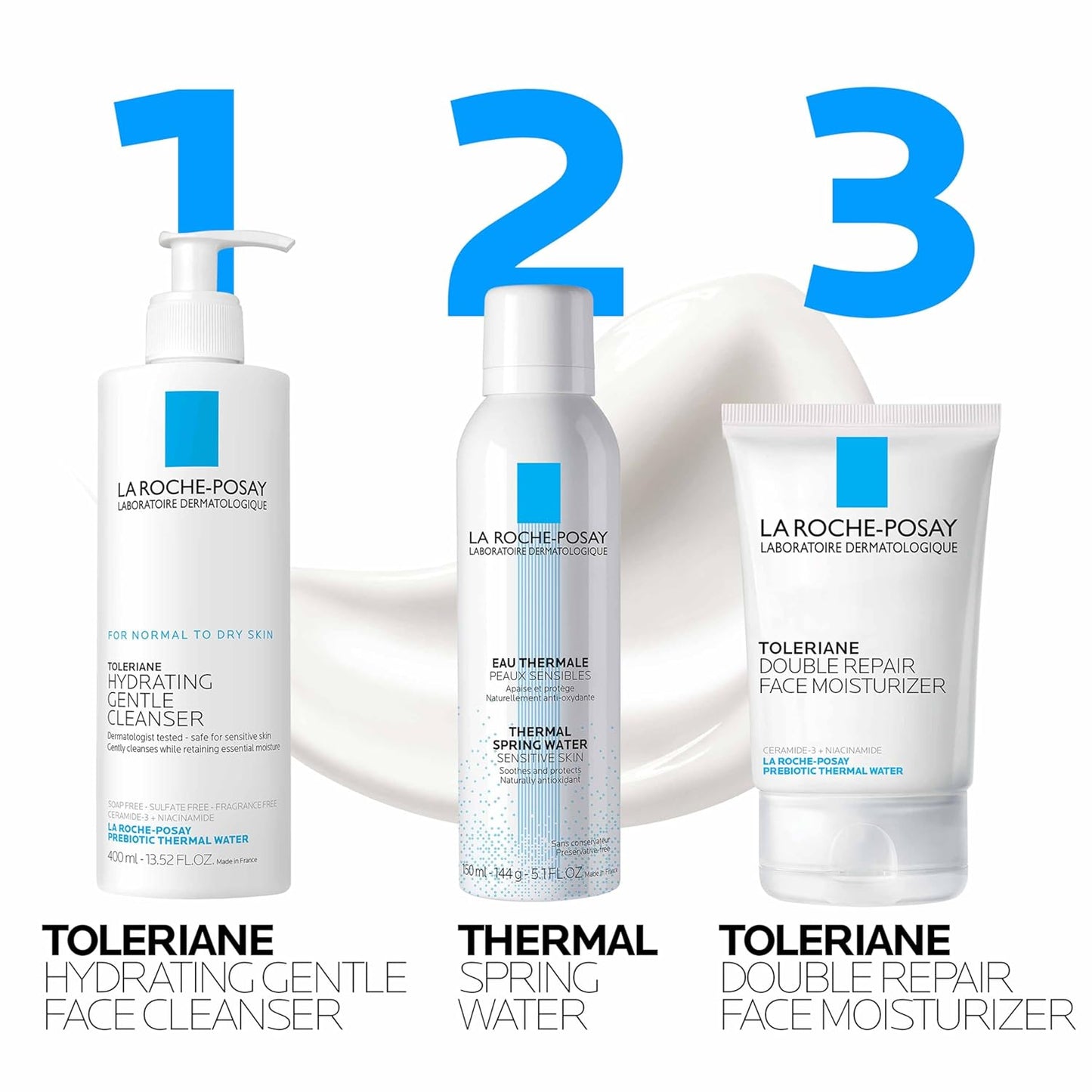 La Roche-Posay Toleriane Double Repair Face Moisturizer โ Hydrating Daily Cream with Ceramide & Niacinamide, Fragrance-Free