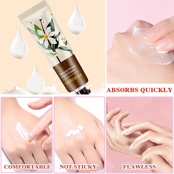 5 Pack Natural Botanical Fragrance Hand Cream Travel Gift Set for Chapped and Work Hands,Moisturizing Mini Hand Lotion Travel Size for Men and Women,with Natural Shea Butter and Aloe Vera - 30ml