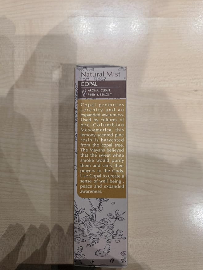 Copal Natural Resin Mist Spray by Aromafume | 100 ml / 3.3oz | Ideal for deep relaxation, spirituality & rituals | Made with Copal Resin from Mexico | Non-alcoholic, non-toxic & vegan