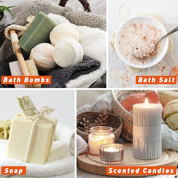 Fragrance Oil, ESSLUX Holiday Set of Scented Oils, Soap & Candle Making Scents, Christmas Essential Oils Gift Set for Home Diffuser, Apple Cider, Forest Pine, Eggnog, Berry Bliss and More