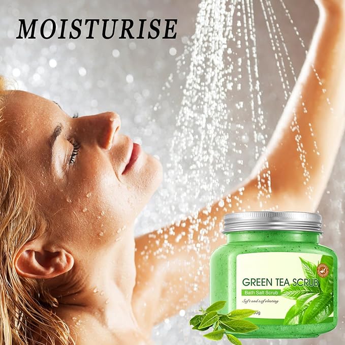 Premium Body Scrub to Exfoliate & Moisturize Skin,Deep Cleansing Body Exfoliator Scrub for Men & Women,Long Lasting Hydrating Smooth exfoliating Body Salt Scrub for All Skin Types J