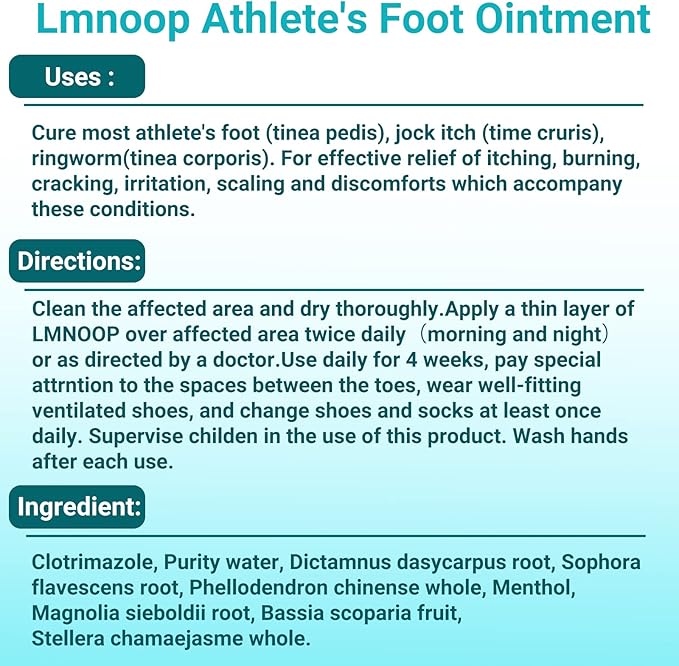 Athletes Foot Treatment Cream, Maximum Strength for Athlete's Foot (Tinea Pedis), Itching, Blister, Burning, Cracking, Scaling, Beriberi,Natural Herbs Antifungal Foot Cream (2-Pack)