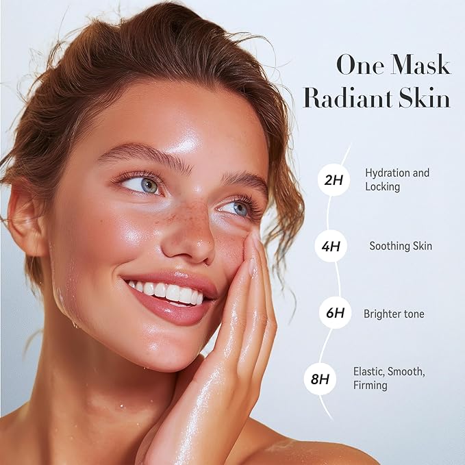 Collagen Face Mask with Real Deep Bio-Collagen for Overnight Skin Care, Hydrating, Anti-Wrinkle, Lifting, 30g x 4ea