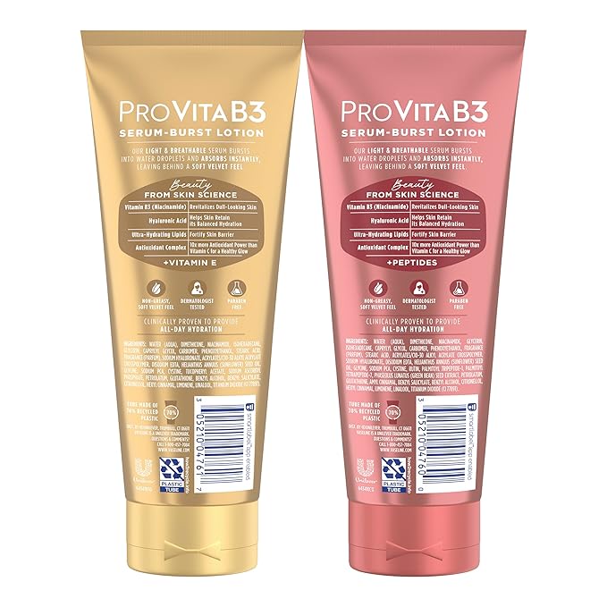 Vaseline Pro VitaB3 Skin Care Serum Burst for Healthy, Glowing Skin Luminous Glow & Supple & Soft 10x Antioxidant Power of Vitamin C with Vitamin B3, Hyaluronic Acid 7.5 fl oz 2Pk