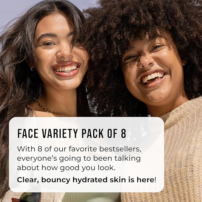 Avatara All-Stars 8-Pack Sheet Mask Set, Beauty and Skincare Face Masks Collection | Natural Extracts | Hydrating Skin Care Set, All Skin Types | Packaging May Vary