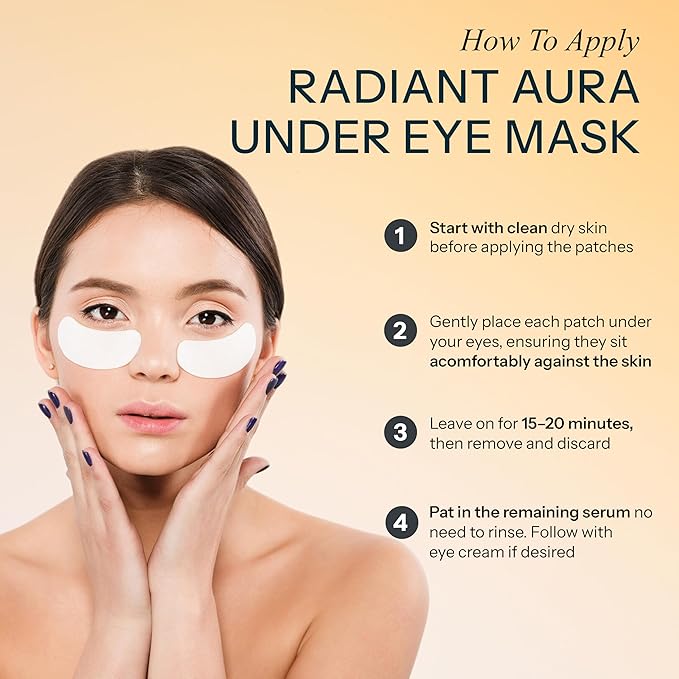 Under Eye Patches with Vitamin C & E - Dermatologist Tested Korean Eye Gel Patches for Puffy Eyes and Dark Circles - Hydrating Eye Gel Patches - Brightening Depuff Eye Patches - 15 Pairs