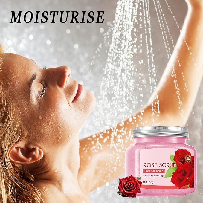 Premium Body Scrub to Exfoliate & Moisturize Skin,Deep Cleansing Body Exfoliator Scrub for Men & Women,Long Lasting Hydrating Smooth exfoliating Body Salt Scrub for All Skin Types I