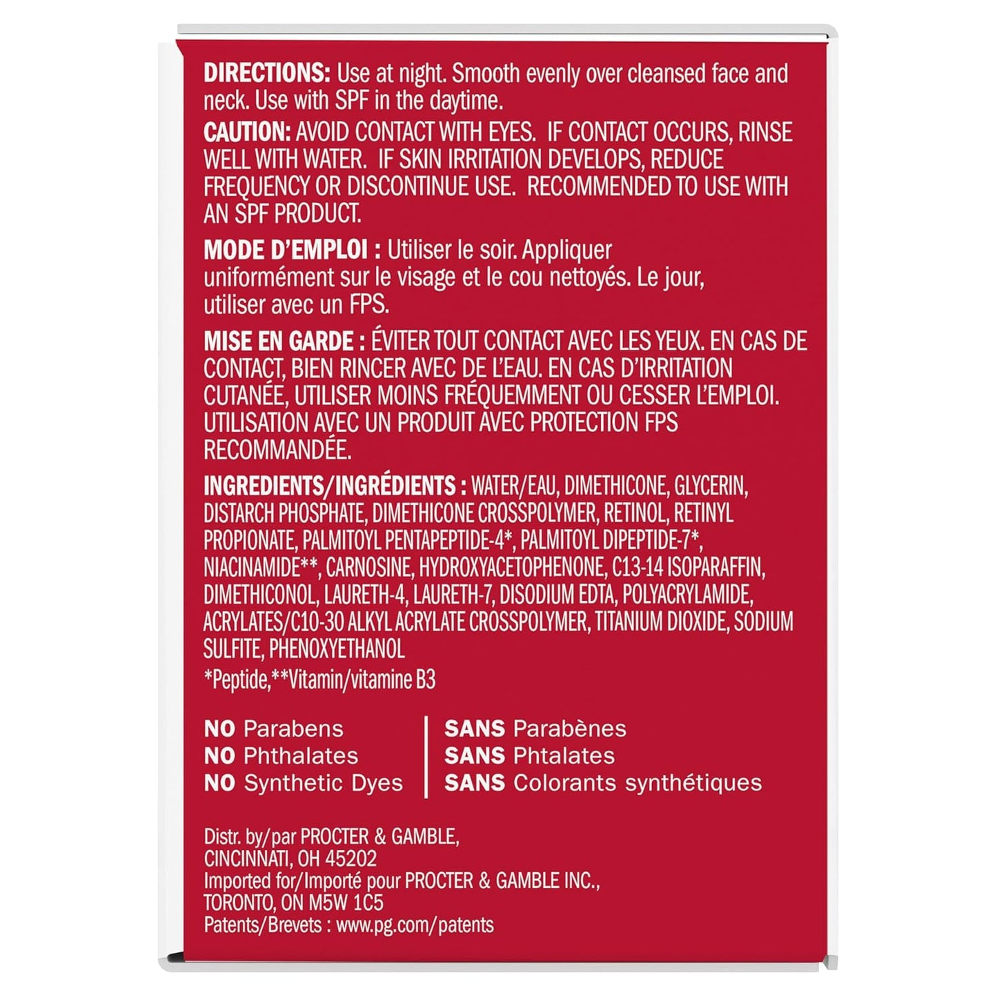Retinol Face Moisturizer for Women β 24 MAX Anti-Aging Night Cream with Peptides & Glycerin, Fragrance-Free & Non-Greasy β Hydrating, Firming, Anti-Wrinkle Skincare for Fine Lines, 1.7 oz
