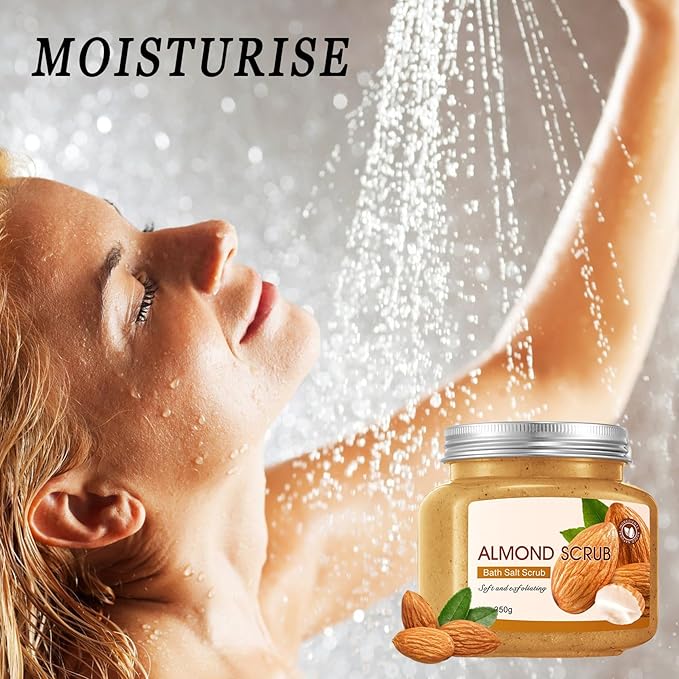 Premium Body Scrub to Exfoliate & Moisturize Skin,Deep Cleansing Body Exfoliator Scrub for Men & Women,Long Lasting Hydrating Smooth exfoliating Body Salt Scrub for All Skin Types E