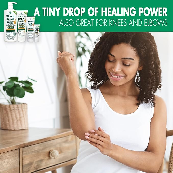 Miracle of Aloe Miracle Hand Repair Cream 32 oz Healing Aloe Vera Lotion for Dry, Cracked Hands with 60% Ultra Aloe Gel - Moisturizes, Softens, and Repairs - Non-Greasy, Lightly Scented