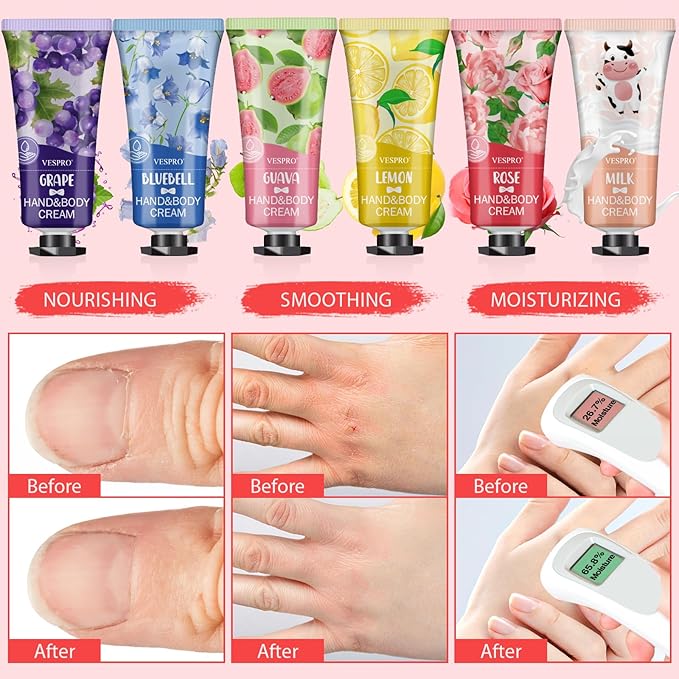 VESPRO 140 Pack Hand Cream Gifts Set For Women, Hand Lotion Travel Size for Dry Cracked Hands, Mini Hand Cream for Teacher Gifts, Employee Appreciation Gifts, Bridal Shower Favors and Thank You Gifts