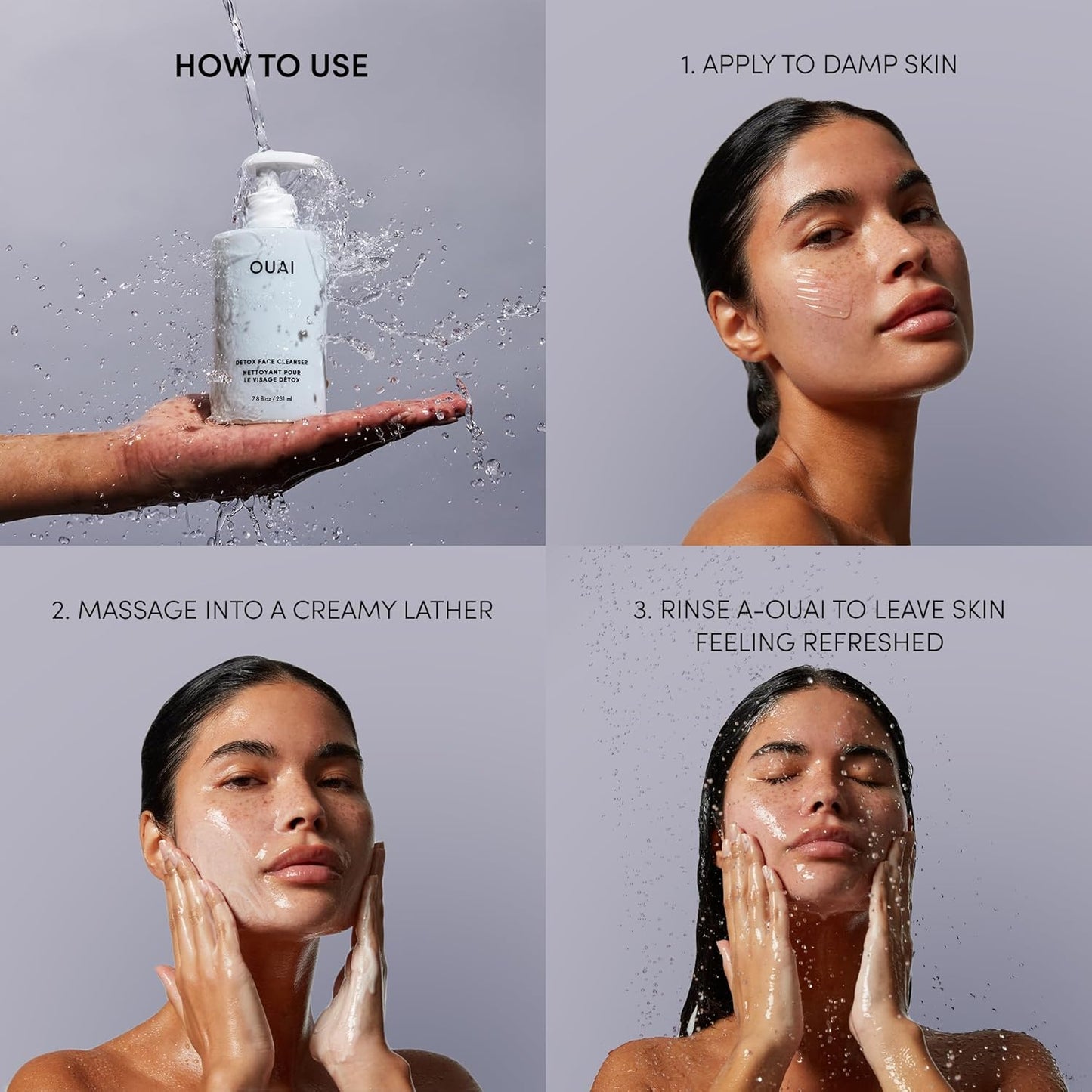 Detox Facial Cleanser with Glycolic Acid, Niacinamide & PHA β Deep Cleansing Face Wash for Sweat, Oil & Dirt β Gentle Exfoliating Cleanser for Post-Workout Skin β 7.8 fl oz