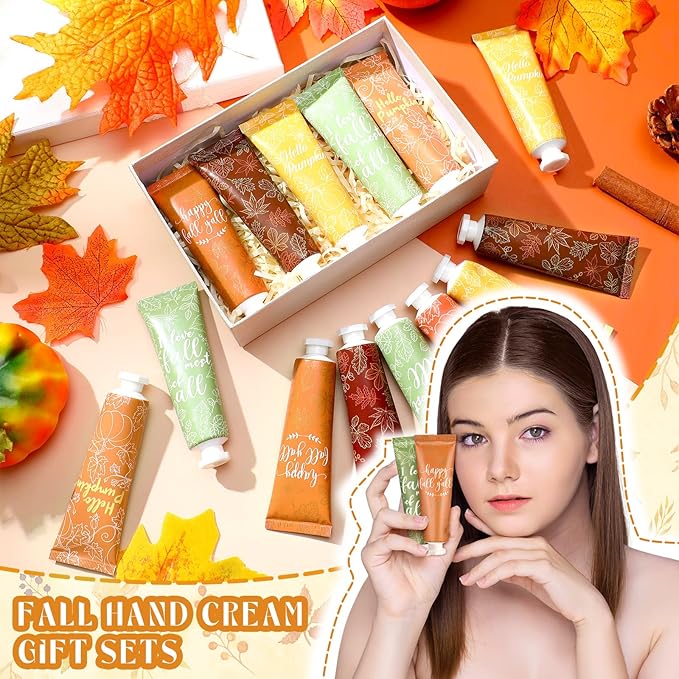 20 Pcs Fall Hand Cream Bulk, Mini Pumpkin Lotion, 30ml Natural Botanical Fragrance Fall Lotion for Chapped Hands, Thanksgiving Favors, Employee Gifts, Baby Shower, Travel, Work, Team, Staff