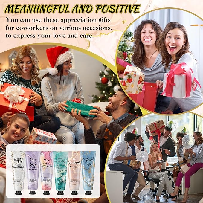 24pcs Employee Appreciation Team Gifts Bulk Travel Size Hand Cream Inspirational Thank You Gifts for Women Dry Skin Hand Lotion Bulk for Teachers Day Christmas Staff Employees Coworkers Women