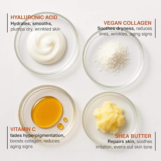 Vitamin C Serum For Face - Dermatologist Tested, Anti-Aging Face Moisturizer With Collagen, Brighting & Dark Spot Remover & Glass Skin - Clean Beauty Korean Skin Care For All Skin Types